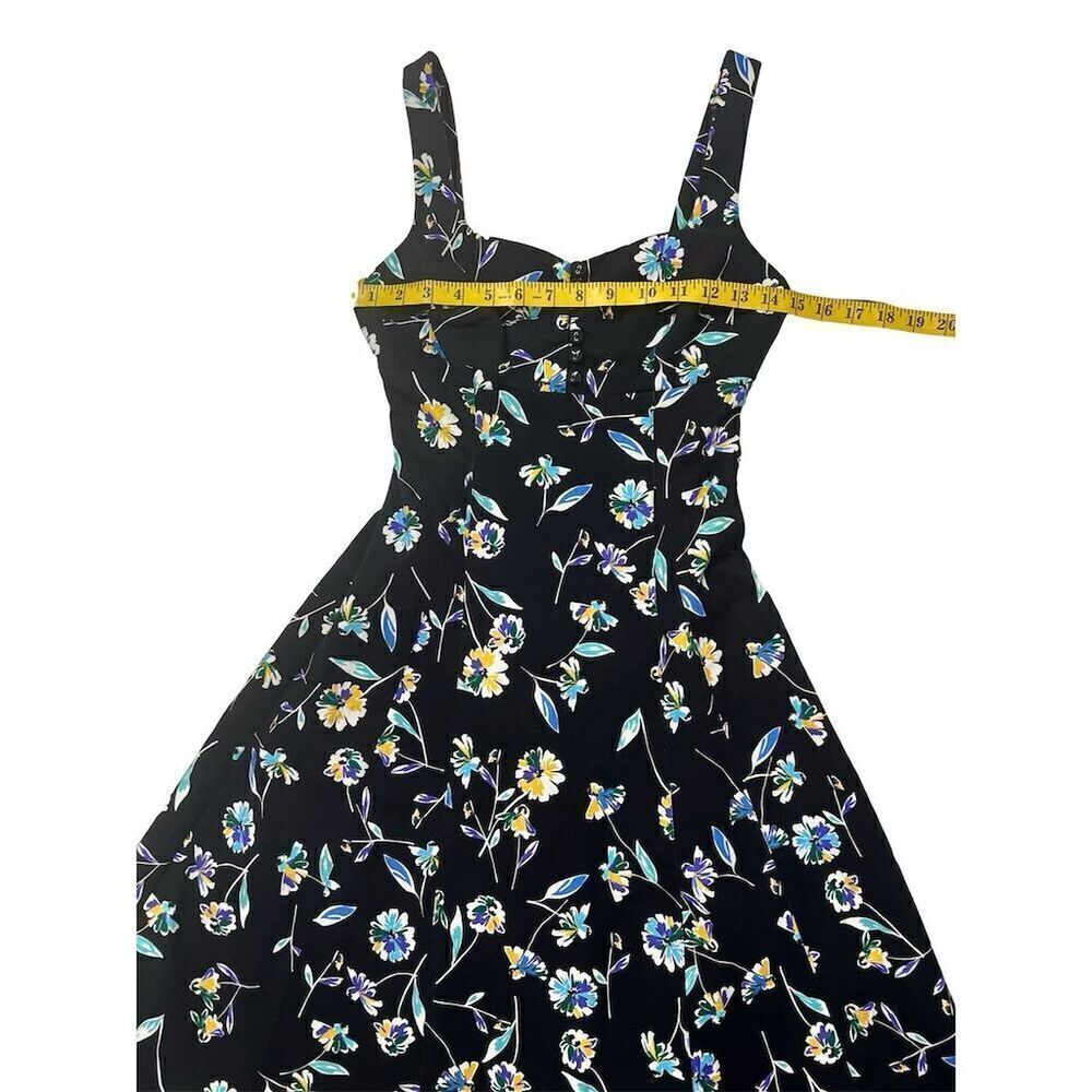 Nicholas Kiki Floral-Print Maxi Dress Black Sleeveless Square Neck Size 0 - Picture 8 of 14
